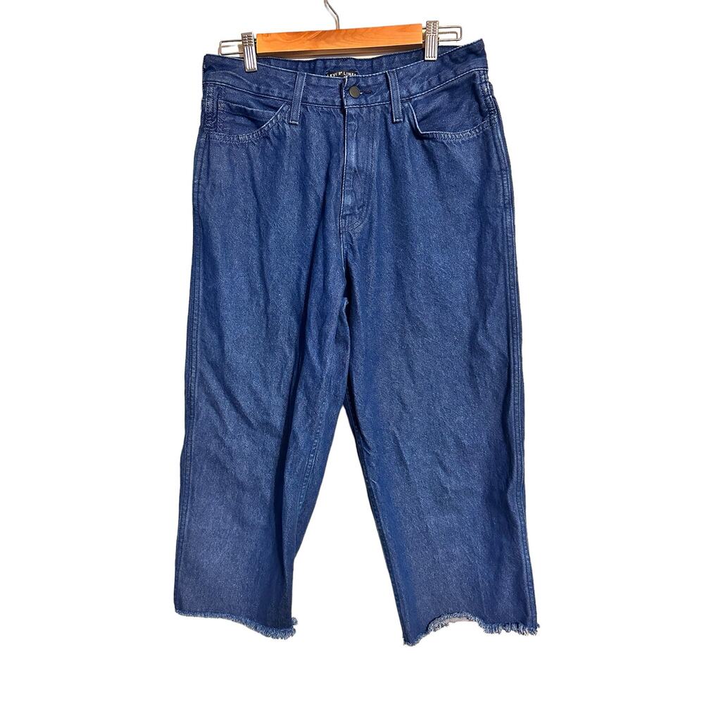 Levi's Line 8 Wide Leg Cropped Raw Hem Jeans Women's Size 31
